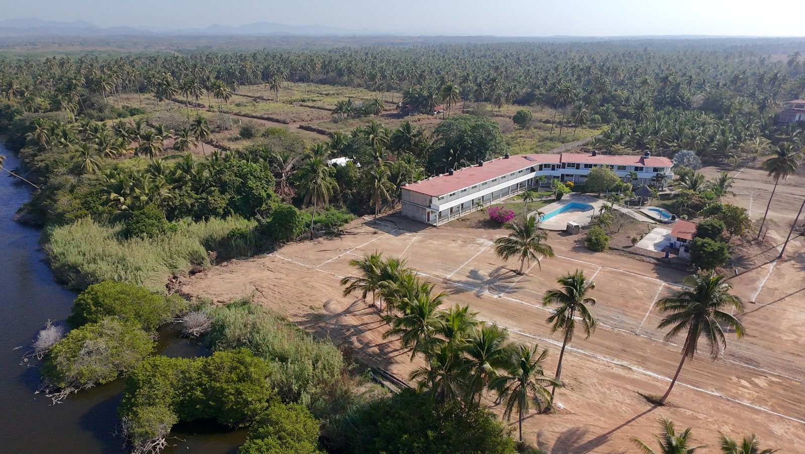 Riverfront and Hotel Area